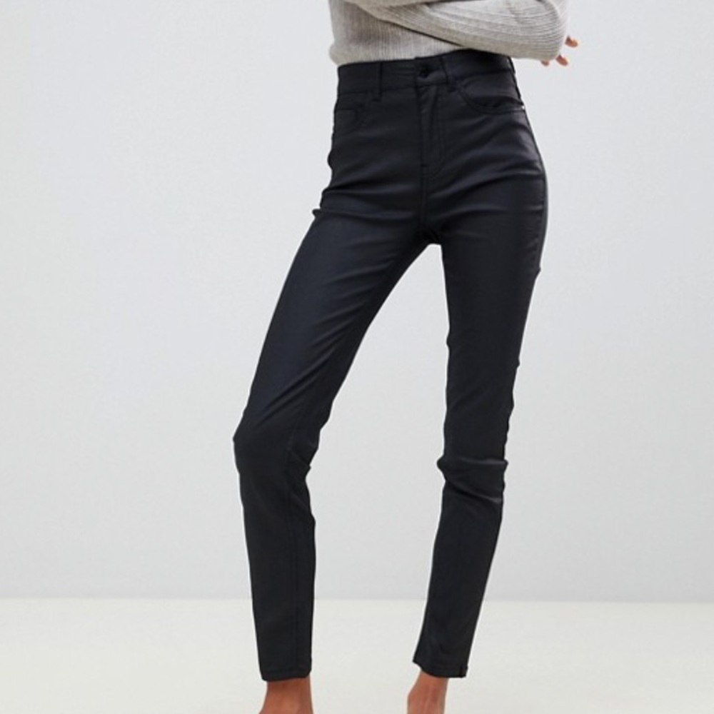 JDY Black Coated Skinny Jean